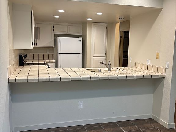 View into kitchen