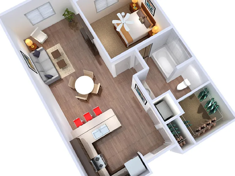 The Met at Fashion Center - 1B - 1 Beds - 1 Baths - 690 Sq. ft.