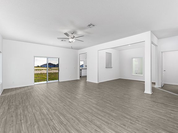 An adjoining dining room from the family room