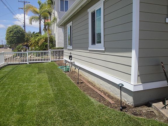 Fenced in front yard.