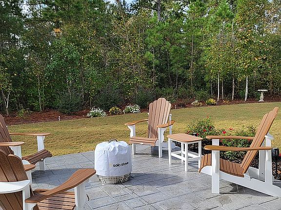 Stamped concrete patio