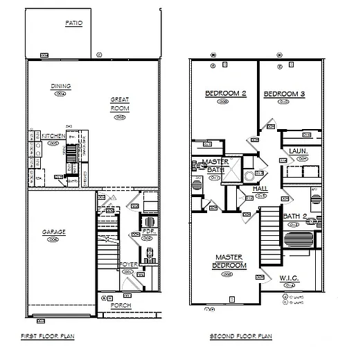 Floor plan 2 Story Townhouse