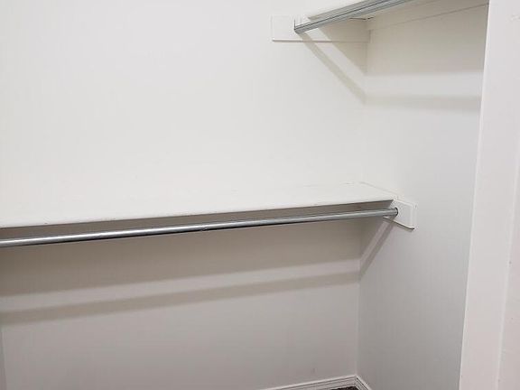 Master bedroom wall in closet