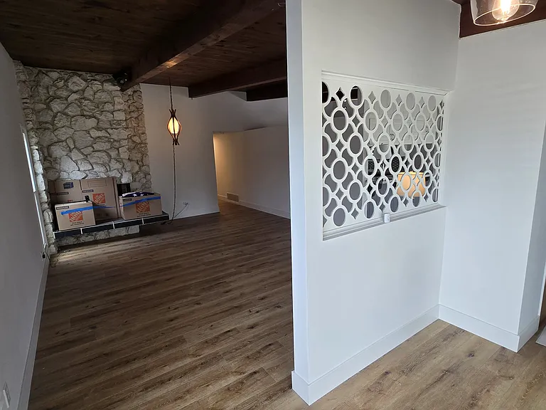 Coat/broom closet near front door