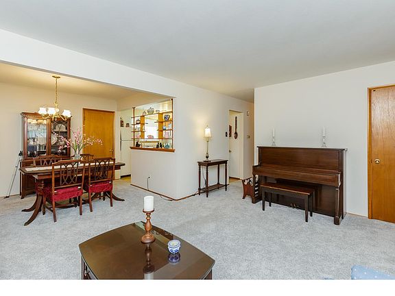 Living room and dining room