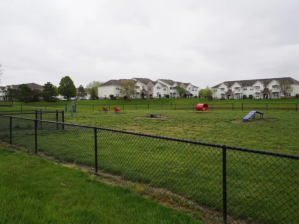 A dog park with ramps and agility equipment are among Aberdeen Apartments' community amenities.