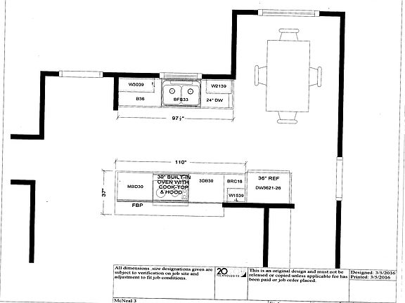 redesigned kitchen layout (open kitchen)