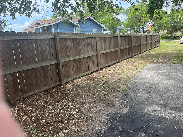 one side of fence