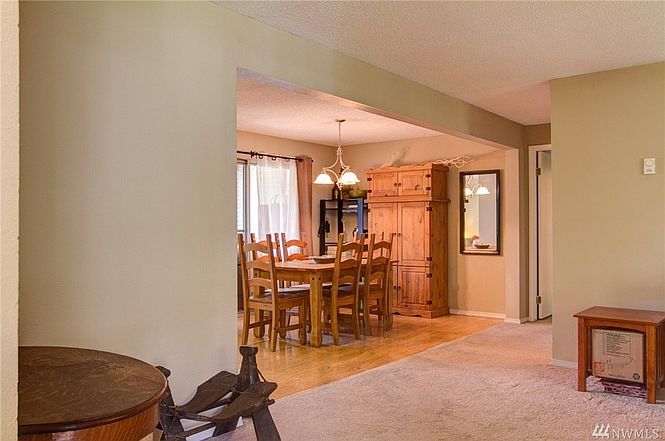 family room and dining