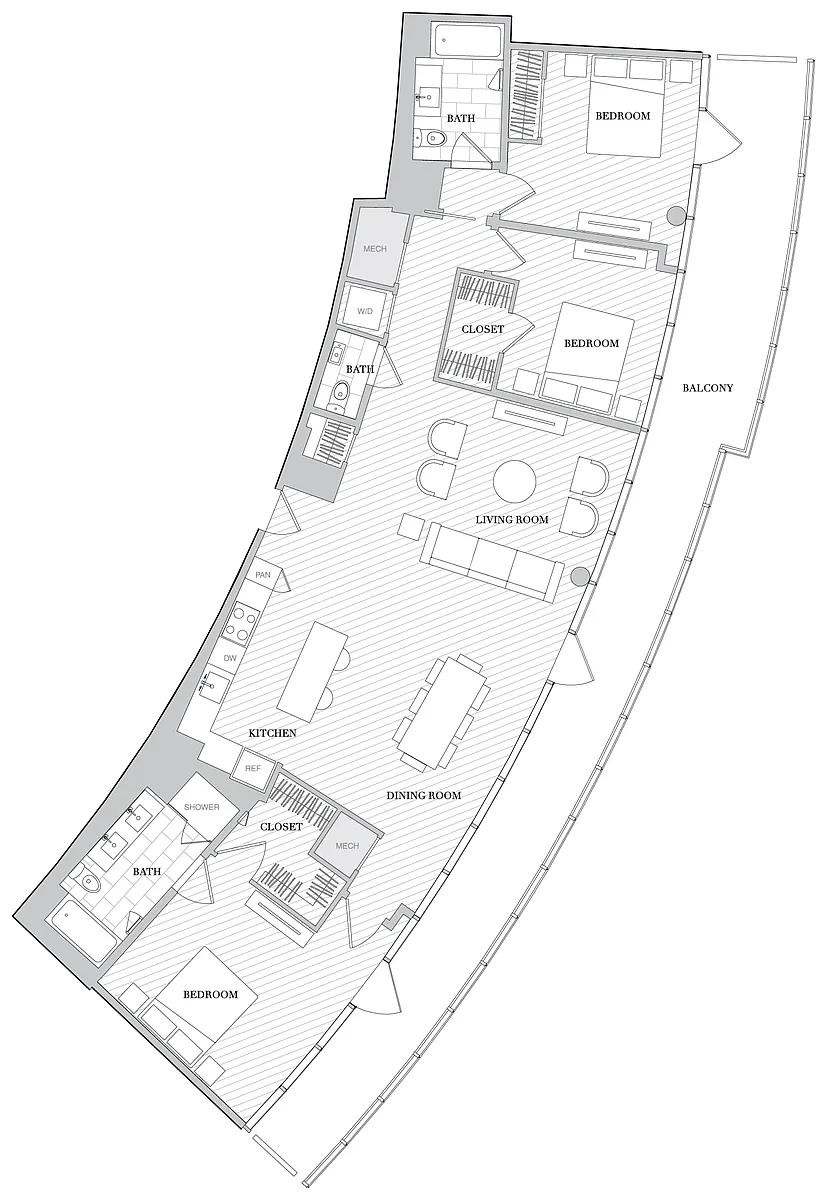 Floor plan 3 Bed 2 5 Bath B3 5A
