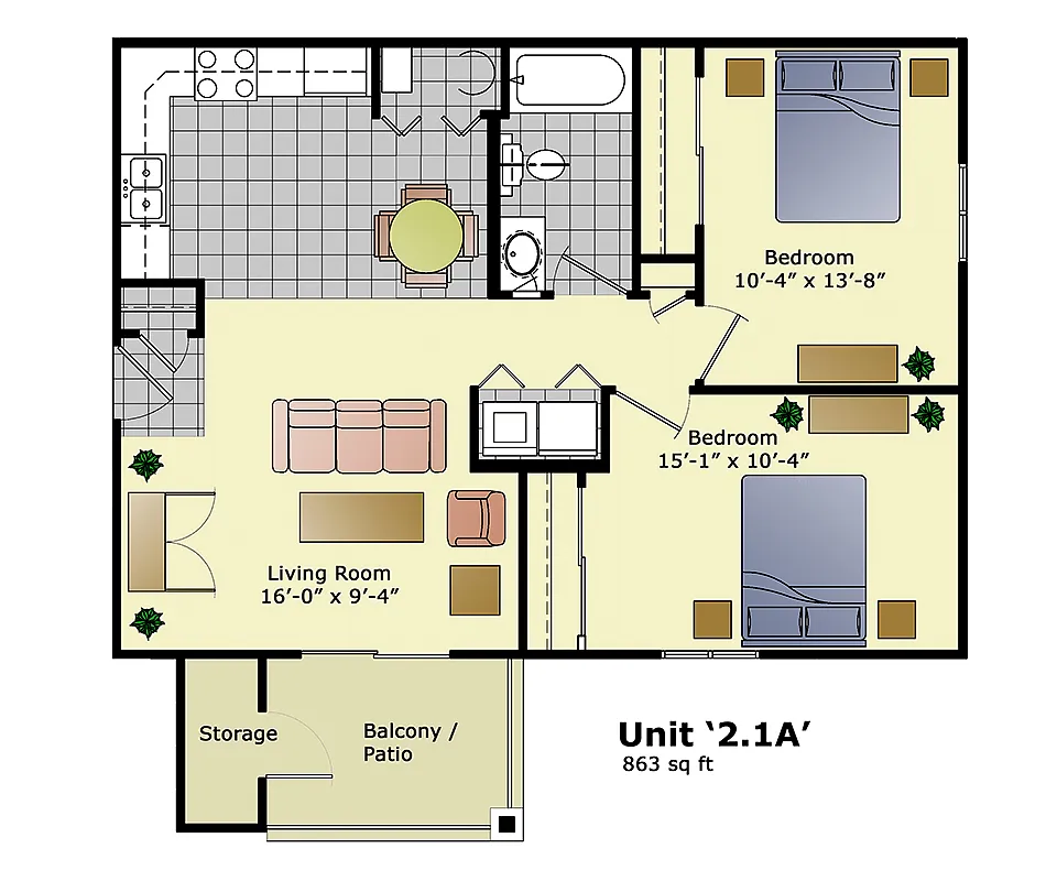 Floor plan 2-1 I