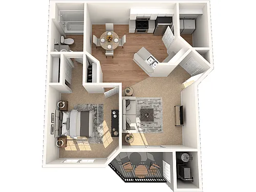 Floor plan 1 Bed 1 Bath