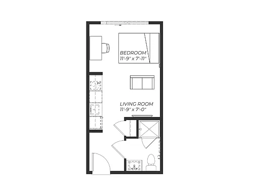 Floor plan Studio E