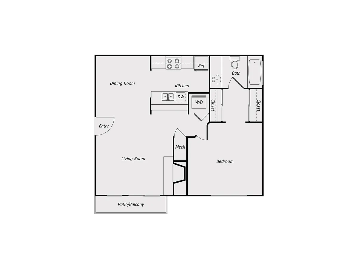 Floor plan 1B1Ba