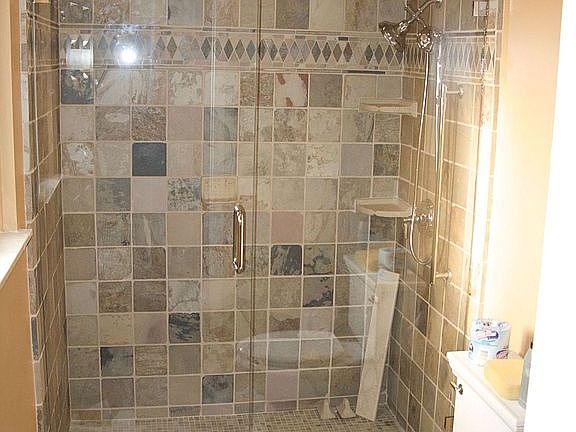 Master Bathroom w/ Walk-in Slate Tile Shower
