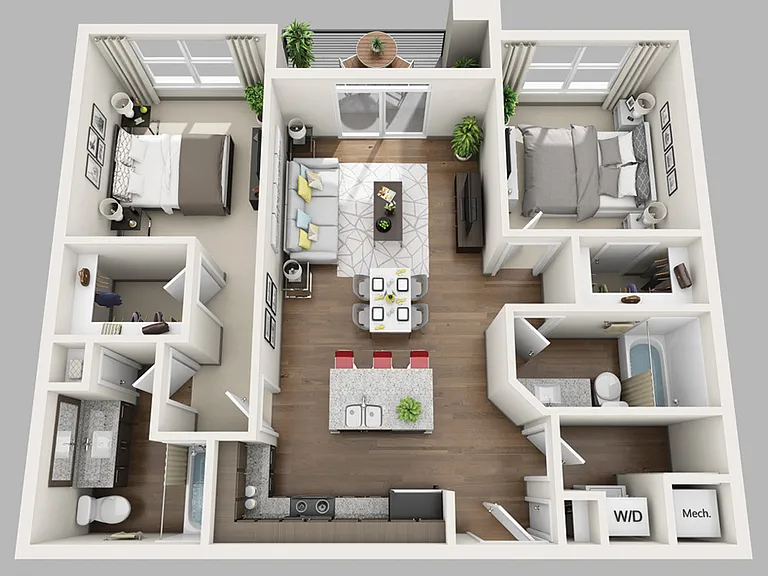 M Station - Union - 2 Beds - 2 Baths - 1015 Sq. ft.