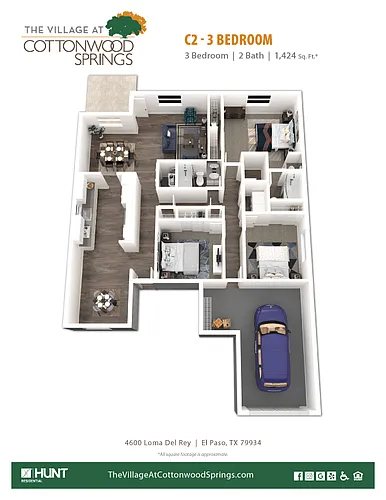 Floor plan C2 - 3 Bedroom
