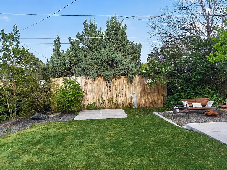 backyard grass area