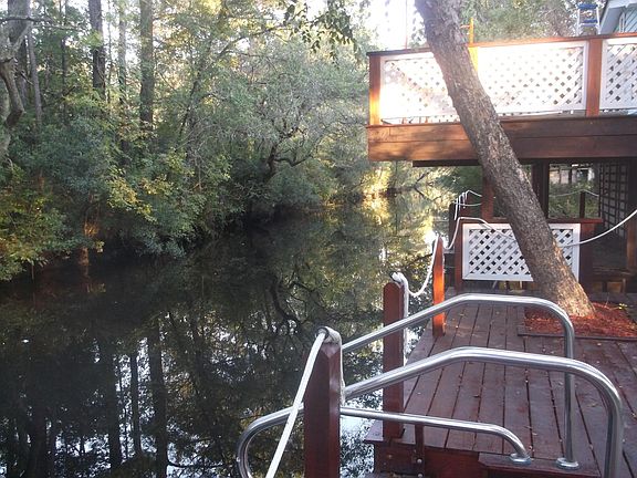 View of upper deck over water