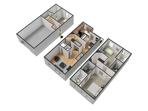 Floor plan Uptown I 3BR/3BA