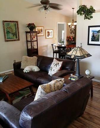 Living room and dining area