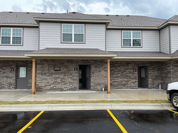 Rear of townhouses from parking lot