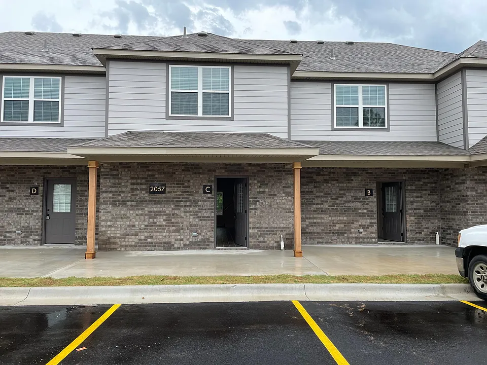 Rear of townhouses from parking lot