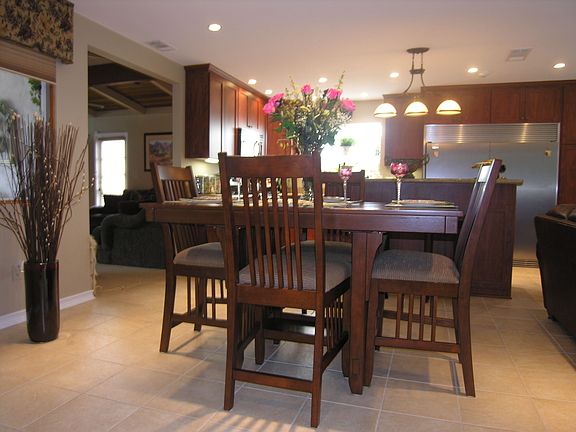 Dining Room With Tile Floor.