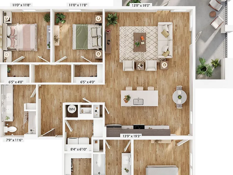 Explore your future home with this detailed floor plan of a contemporary three-bedroom apartment. Explore your future home with this detailed floor plan of a contemporary three-bedroom apartment.