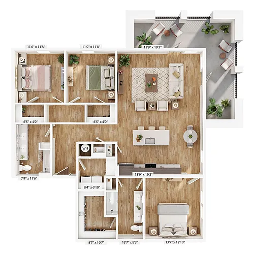 Floor plan C1-A