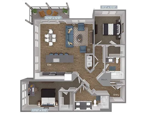Floor plan BM15-D2-1297-2