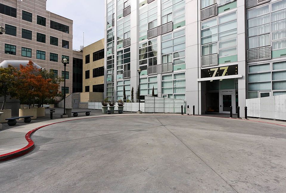 Front of the building driveway