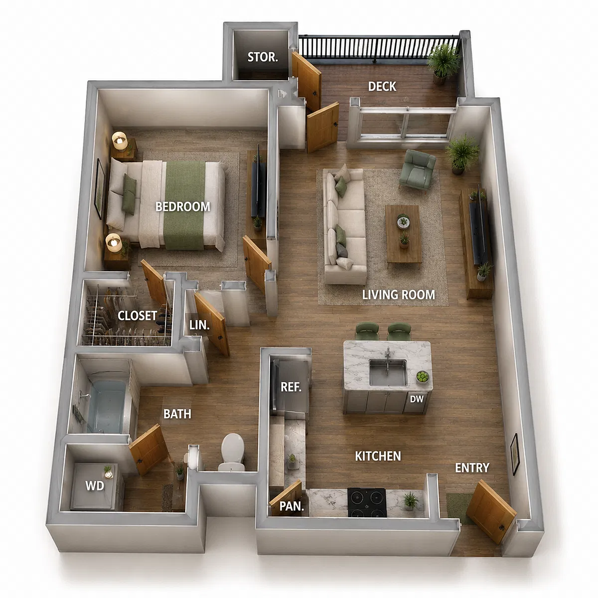 Floor plan One Bedroom Standard