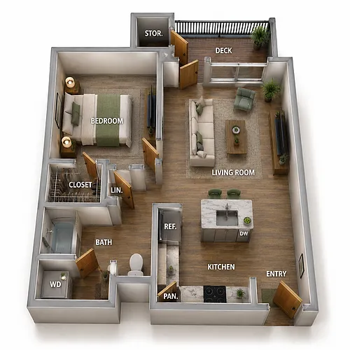 Floor plan One Bedroom Standard