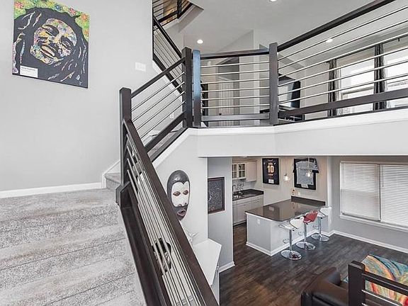 View from entrance to Lower Level and Main Level.