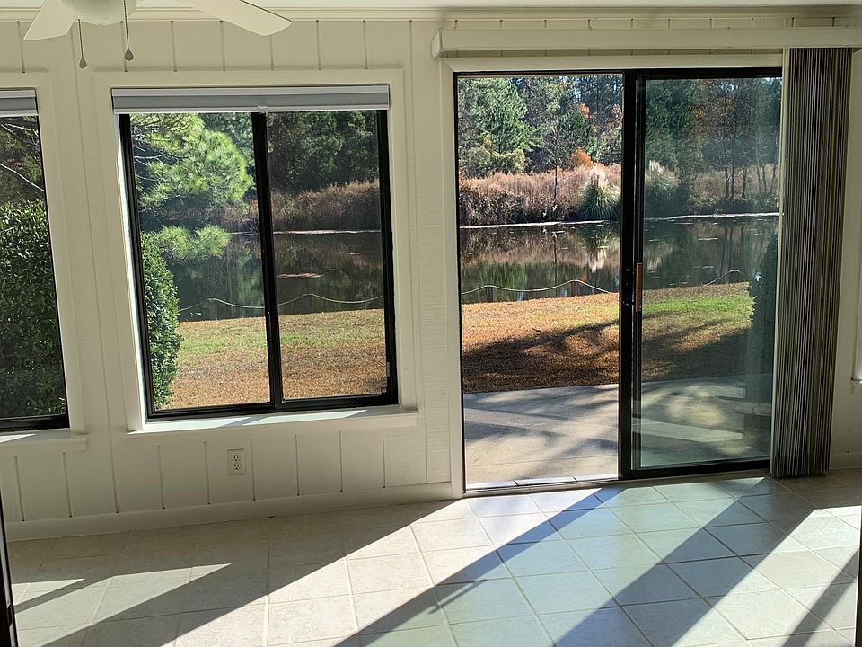 Sun room overlooking pond
