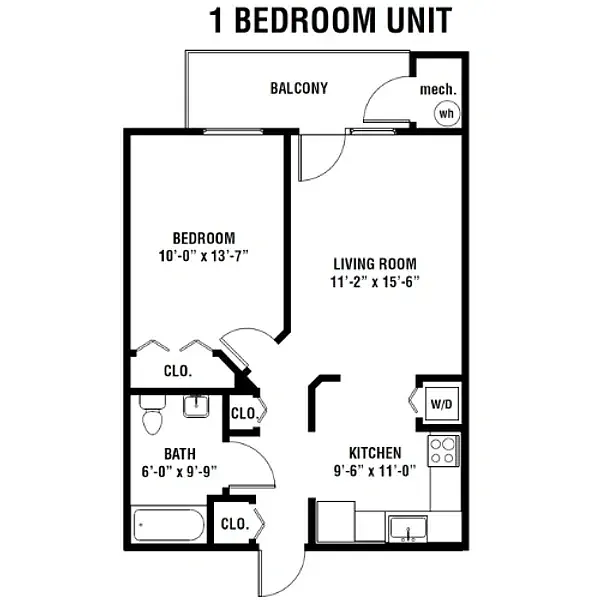 Floor plan 1 Bed