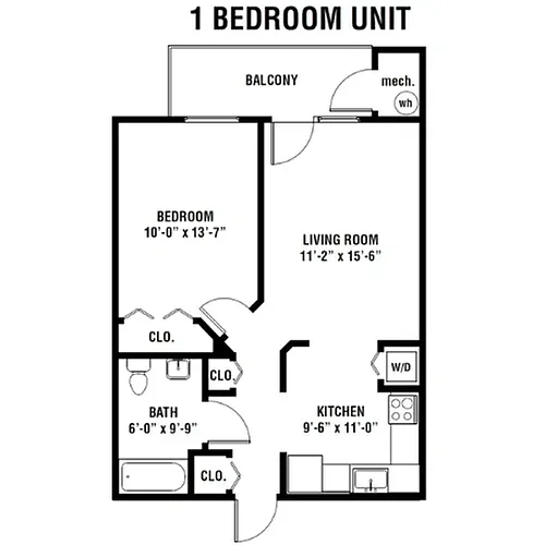 Floor plan 1 Bed