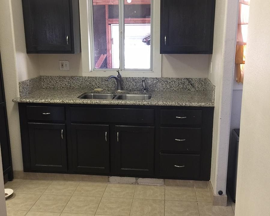 Kitchen with granite tops