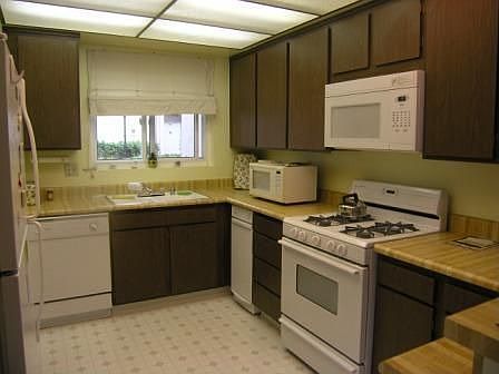 Spacious kitchen features built-in appliances