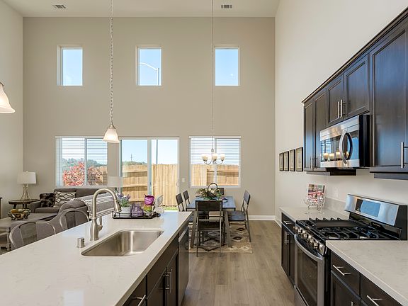 Oakridge model kitchen with view