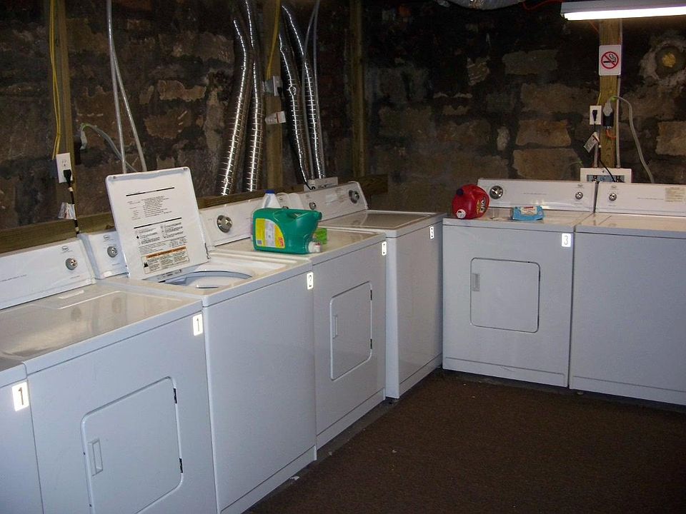 Laundry area in the basement