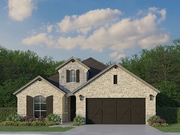 Plan 1576 Elevation A with Stone