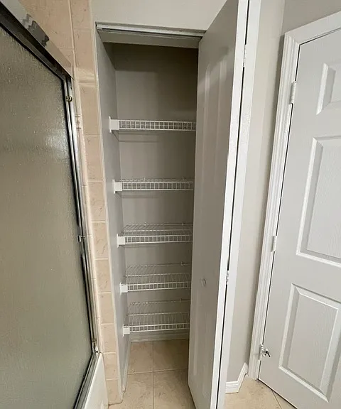 Linen Closet in Bathroom
