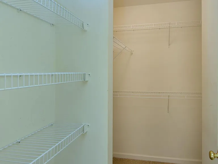 Nice in built racks in the walkin closet