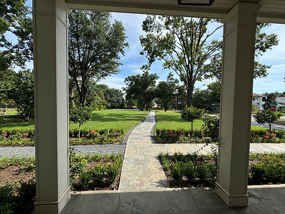 View from porch looking out into the cross section of Lakewood and Lakeshore.