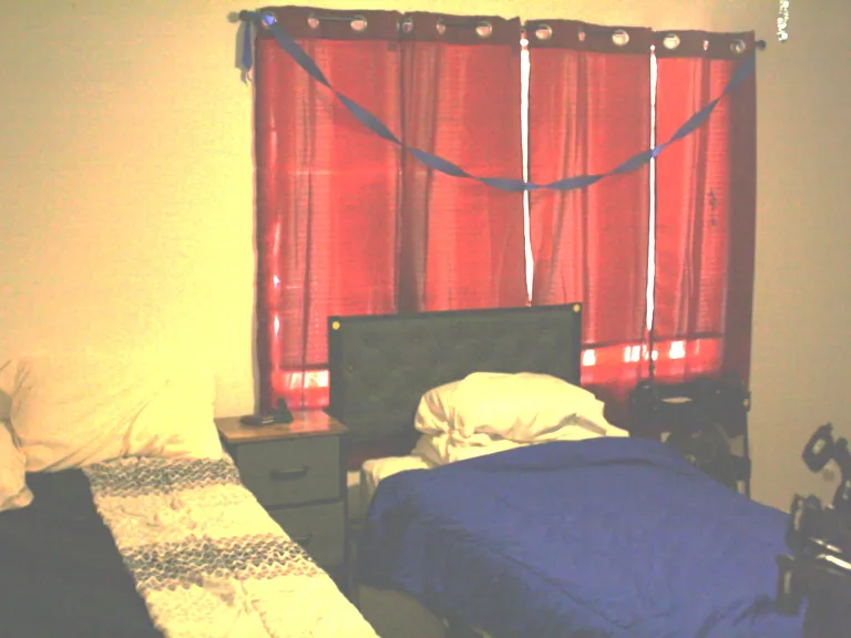 Bedroom 3 with 2 twin beds and a desk area, another large bedroom.