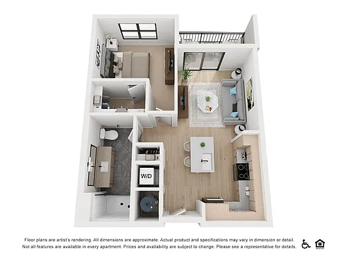 Floor plan 1BR/1BA - A5