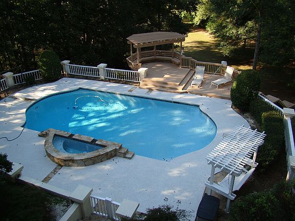 Pool, spa and gazebo