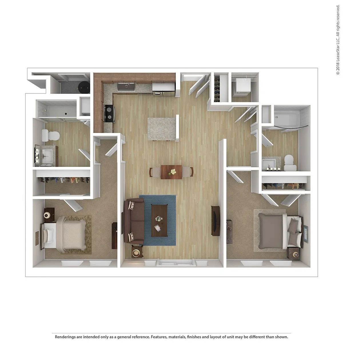 Floor plan Aria 2 Bedroom C5